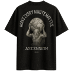Mockup tshirt noir back ascension atlas nobg